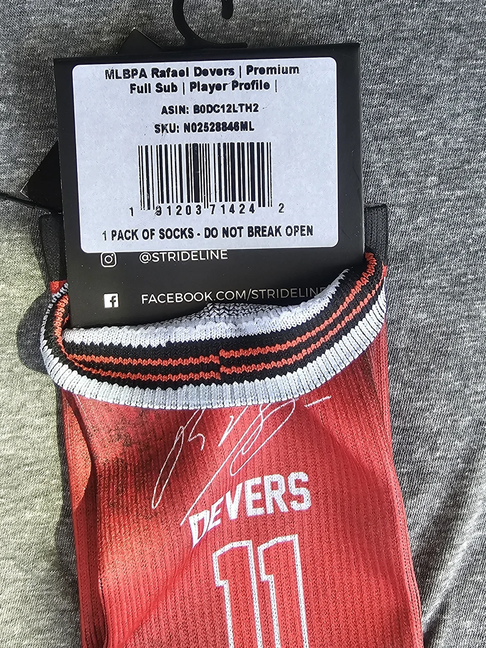 Strideline MLB Rafael Devers Boston Red Sox Socks NWT M/L